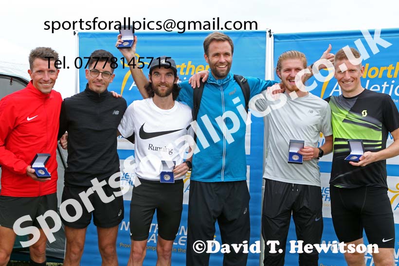 Senior mens 6 stage relay, 2021 Northern 6 and 4 Stage and Young Athletes Road Relays, Redcar. Photo: David T. Hewitson/Sports for All Pics